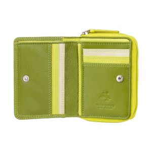 Visconti Hawaii - Small Colourful Leather Wallet Green Lime