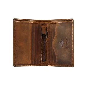 Visconti Leather Wallet Arrow Hunter - Compact & Anti-RFID Tan
