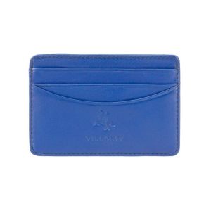 Visconti Razor Leather Card Holder Slim Profile Blue