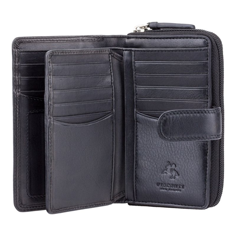 Visconti Madame Leather Wallet Elegant Multicompartment Design WalletKingUS