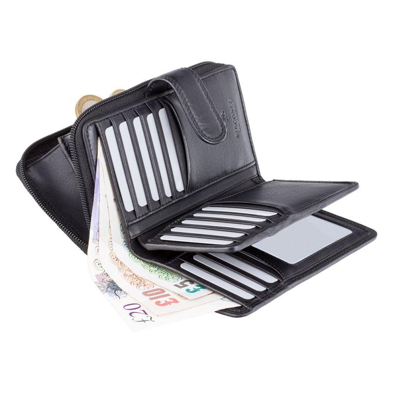 Visconti Madame Leather Wallet Elegant Multicompartment Design WalletKingUS